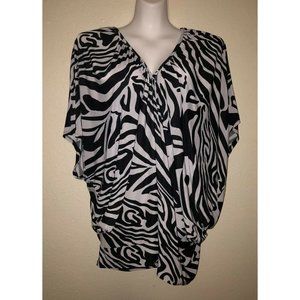 Erica Brooke Super Plus Size 28 Zebra Print Top